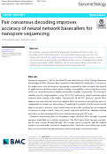 Cover page: Pair consensus decoding improves accuracy of neural network basecallers for nanopore sequencing.