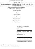 Cover page: The prosodic structure of construct state nominals in Modern Hebrew