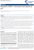 Cover page: Regulation of MCP-1 chemokine transcription by p53