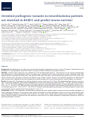 Cover page: Germline pathogenic variants in neuroblastoma patients are enriched in BARD1 and predict worse survival.