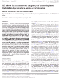 Cover page: GC skew is a conserved property of unmethylated CpG island promoters across vertebrates