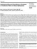 Cover page: Institutional Factors Contribute to Variation in Intubation Rates in Status Epilepticus