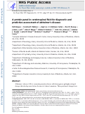 Cover page: A protein panel in cerebrospinal fluid for diagnostic and predictive assessment of Alzheimer’s disease