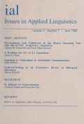 Cover page: Issues in Applied Linguistics