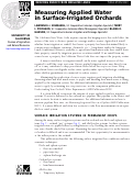 Cover page: Measuring Applied Water in Surface-Irrigated Orchards