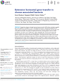 Cover page: Extensive horizontal gene transfer in cheese-associated bacteria