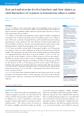 Cover page: Hair and nail nicotine levels of mothers and their infants as valid biomarkers of exposure to intrauterine tobacco smoke