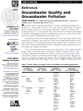 Cover page: Groundwater Quality and Groundwater Pollution