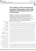 Cover page: Proceedings of the Fourth Annual Deep Brain Stimulation Think Tank: A Review of Emerging Issues and Technologies.