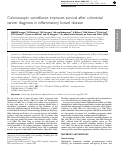 Cover page: Colonoscopic surveillance improves survival after colorectal cancer diagnosis in inflammatory bowel disease