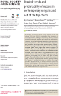 Cover page: Musical trends and predictability of success in contemporary songs in and out of the top charts