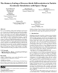 Cover page of The Memory Scaling of Reverse-Mode Differentiation in Particle Accelerator Simulations with Space Charge
