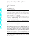 Cover page: Survey of Technologies for Web Application Development