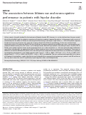 Cover page: The association between lithium use and neurocognitive performance in patients with bipolar disorder