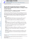 Cover page: High Salt Intake Increases Blood Pressure in Normal Rats: Putative Role of 20-HETE and No Evidence on Changes in Renal Vascular Reactivity