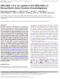 Cover page: IMG-ABC v.5.0: an update to the IMG/Atlas of Biosynthetic Gene Clusters Knowledgebase