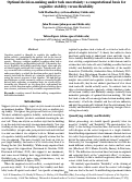 Cover page: Optimal decision-making under task uncertainty: a computational basis for cognitive stability versus flexibility