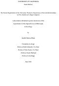 Cover page: The Sexual Organization of the University: Women’s Experiences of Sex and Relationships on Two American College Campuses