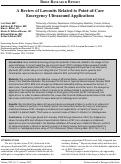 Cover page: A Review of Lawsuits Related to Point-of-Care  Emergency Ultrasound Applications