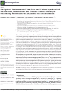 Cover page: Analysis of Environmental Variables and Carbon Input on Soil Microbiome, Metabolome and Disease Control Efficacy in Strawberry Attributable to Anaerobic Soil Disinfestation.