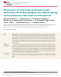 Cover page: Mechanism of Ventricular Premature Beats Elicited by Left Stellate Ganglion Stimulation During Acute Ischemia of the Anterior Left Ventricle