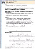 Cover page: Acceptability of Smartphone Application-Based HIV Prevention Among Young Men Who Have Sex With Men