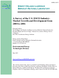 Cover page: A Survey of the U.S. ESCO Industry: Market Growth and Development from 2000 to 2006