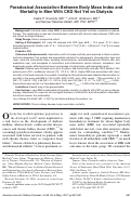 Cover page: Paradoxical Association Between Body Mass Index and Mortality in Men With CKD Not Yet on Dialysis