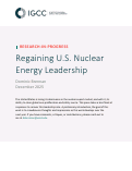Cover page of Regaining U.S. Nuclear Energy Leadership