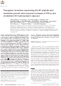 Cover page: Transgenic tomatoes expressing the 6F peptide and ezetimibe prevent diet-induced increases of IFN-β and cholesterol 25-hydroxylase in jejunum