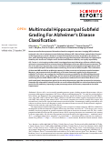 Cover page: Multimodal Hippocampal Subfield Grading For Alzheimer’s Disease Classification