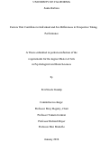 Cover page: Factors That Contribute to Individual and Sex Differences in Perspective Taking Performance