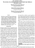 Cover page: Your intentions matter: The selection of an orthogonal feature of an intended object influences attentional control.