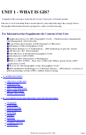 Cover page: Unit 01 - What is GIS?