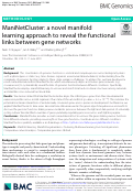 Cover page: ManiNetCluster: a novel manifold learning approach to reveal the functional links between gene networks