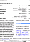 Cover page: Visual crowding in driving