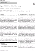 Cover page: Impact of COVID-19 on Medical School Faculty.