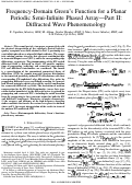 Cover page: Frequency Domain Green’s Function for a Planar Periodic Semi-infinite Phased Array. Part II: Phenomenology of the Diffracted waves