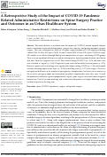 Cover page: A Retrospective Study of the Impact of COVID-19 Pandemic Related Administrative Restrictions on Spine Surgery Practice and Outcomes in an Urban Healthcare System