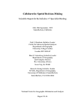 Cover page: Collaborative Spatial Decision-Making: Scientific Report for the Initiative 17 Specialist Meeting (95-14)