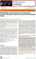 Cover page: Sphingolipids in cardiovascular and cerebrovascular systems: Pathological implications and potential therapeutic targets