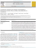 Cover page: A quantitative assessment of the frequency and magnitude of heterogeneous treatment effects in studies of the health effects of social policies