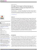 Cover page: A study of the impact of data sharing on article citations using journal policies as a natural experiment