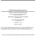 Cover page: The 2010 National Organizations Survey: Examining the Relationships Between Job Quality and the Domestic and International Sourcing of Business Functions by United States Organizations