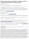 Cover page: Veterans� Perspectives on Fitbit Use in Treatment for Post-Traumatic Stress Disorder: An Interview Study (Preprint)