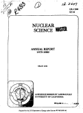 Cover page: NUCLEAR SCIENCE DIVISION ANNUAL REPORT 1979-1980