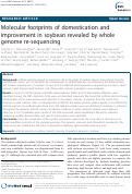 Cover page: Molecular footprints of domestication and improvement in soybean revealed by whole genome re-sequencing