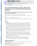 Cover page: Social environment risk factors for violence, family context, and trajectories of social-emotional functioning among Latinx adolescents.