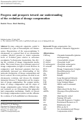 Cover page: Progress and prospects toward our understanding of the evolution of dosage compensation