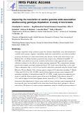 Cover page: Improving the resolution of canine genome-wide association studies using genotype imputation: A study of two breeds.